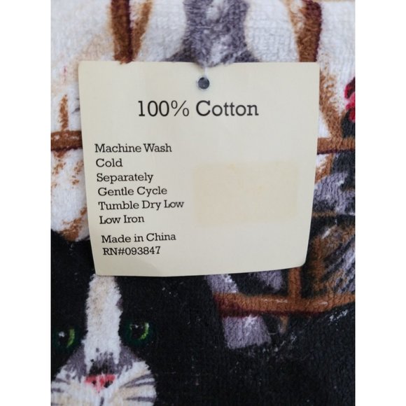 Lot of 5 Colorful Kitchen Towels NOS 100% Cotton Chickens, Cats and Coffee - Picture 8 of 10